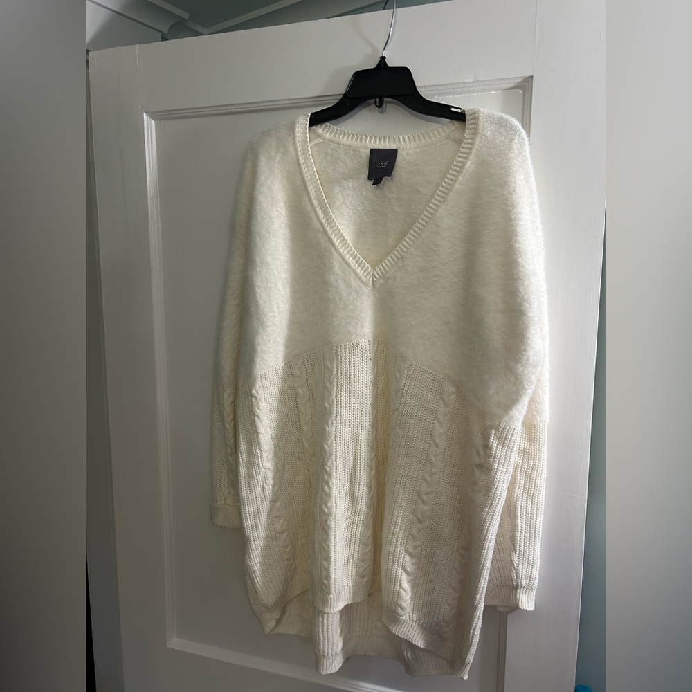 Lysee over sized sweater two different fabrics
